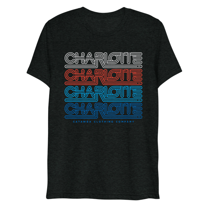 Charlotte Classic (Red, White & Blue) - Adult Short Sleeve T-Shirt