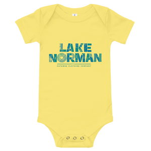 Lake Norman Modern Print Onesie - Yellow