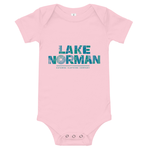 Lake Norman Modern Print Onesie - Pink