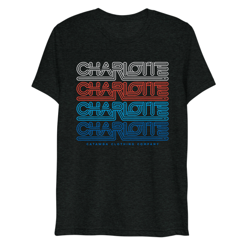 Charlotte Classic (Red, White & Blue) - Adult Short Sleeve T-Shirt