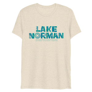 Lake Norman Modern Print - Adult Short Sleeve T-Shirt