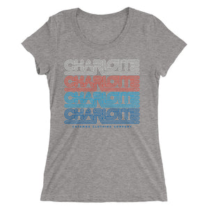 Charlotte Classic (Red, White & Blue) - Ladies' Short Sleeve T-Shirt