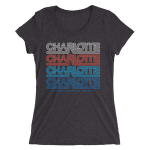 Charlotte Classic (Red, White & Blue) - Ladies' Short Sleeve T-Shirt